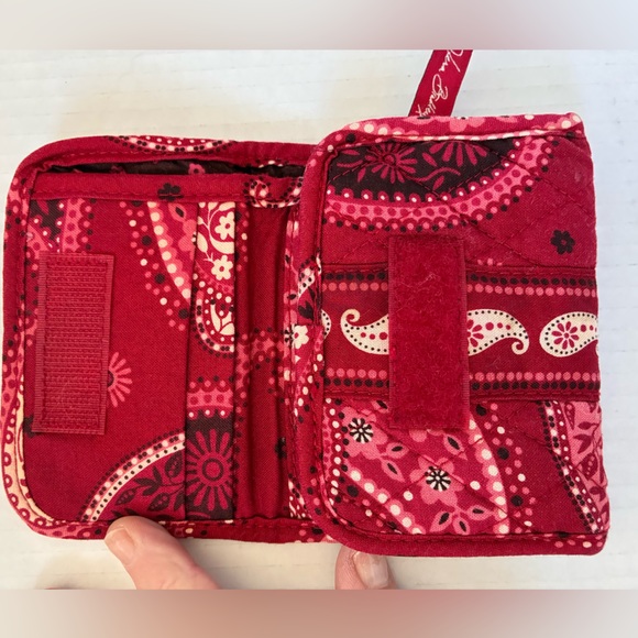 Vera Bradley Red Paisley Fabric Wallet - Picture 4 of 10